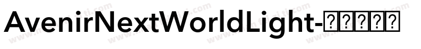 AvenirNextWorldLight字体转换