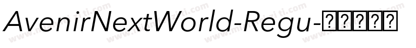 AvenirNextWorld-Regu字体转换