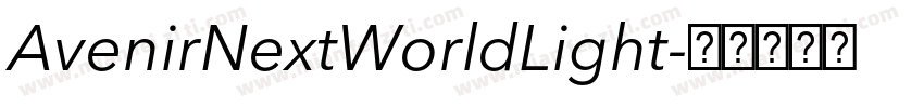 AvenirNextWorldLight字体转换