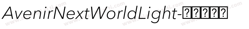 AvenirNextWorldLight字体转换