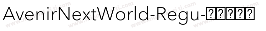 AvenirNextWorld-Regu字体转换