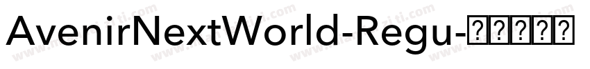 AvenirNextWorld-Regu字体转换