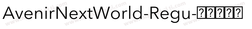 AvenirNextWorld-Regu字体转换