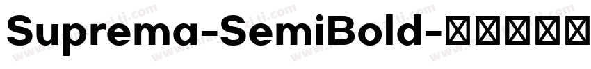 Suprema-SemiBold字体转换