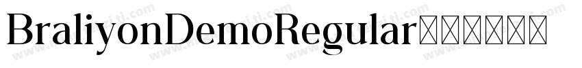 BraliyonDemoRegular字体转换