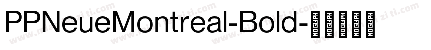 PPNeueMontreal-Bold字体转换