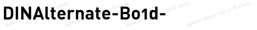 DINAlternate-Bo1d字体转换