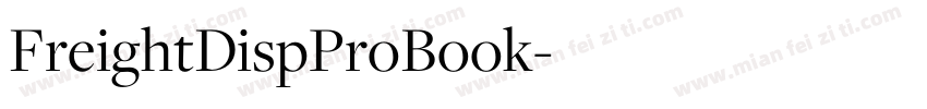 FreightDispProBook字体转换