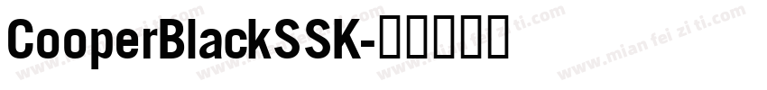 CooperBlackSSK字体转换