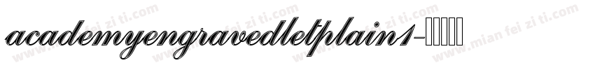 academyengravedletplain1字体转换