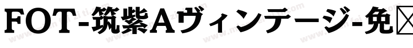 FOT-筑紫Aヴィンテージ字体转换
