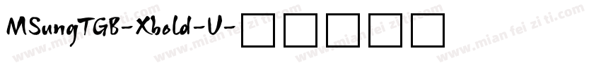MSungTGB-Xbold-U字体转换