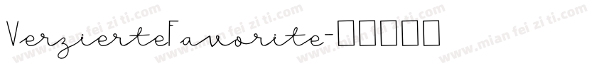 VerzierteFavorite字体转换