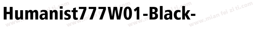 Humanist777W01-Black字体转换