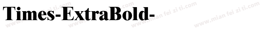 Times-ExtraBold字体转换