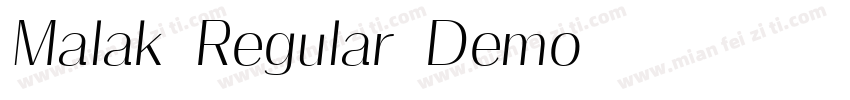Malak-Regular-Demo字体转换