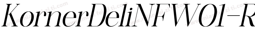 KornerDeliNFW01-Regu字体转换