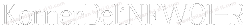 KornerDeliNFW01-Regu字体转换