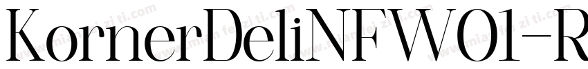 KornerDeliNFW01-Regu字体转换