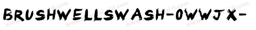 Brushwellswash-0WWJX字体转换