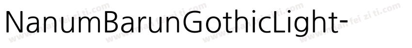 NanumBarunGothicLight字体转换