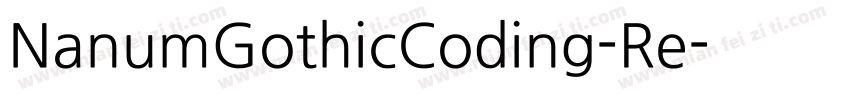 NanumGothicCoding-Re字体转换