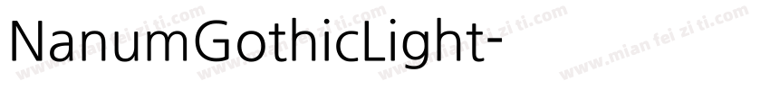 NanumGothicLight字体转换
