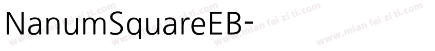 NanumSquareEB字体转换