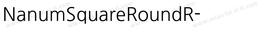NanumSquareRoundR字体转换