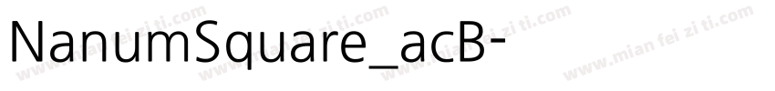 NanumSquare_acB字体转换