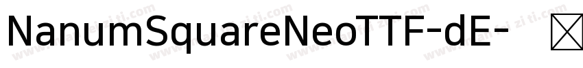 NanumSquareNeoTTF-dE字体转换