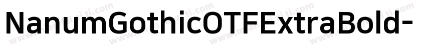 NanumGothicOTFExtraBold字体转换