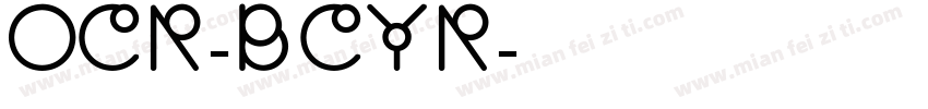 OCR-BCyr字体转换