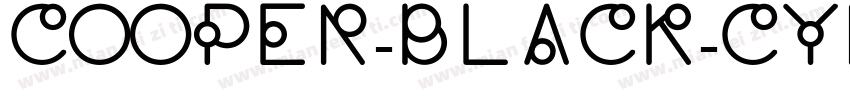 cooper-BLack-cyr字体转换