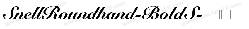 SnellRoundhand-BoldS字体转换