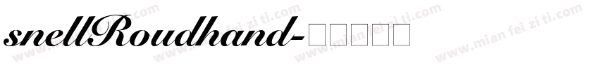 snellRoudhand字体转换
