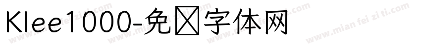 Klee1000字体转换