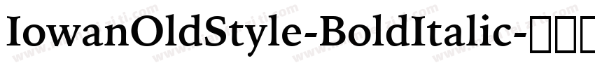 IowanOldStyle-BoldItalic字体转换
