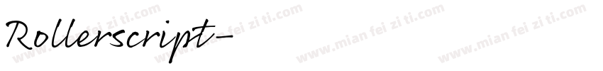 Rollerscript字体转换