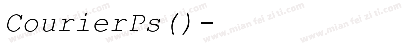CourierPs(普通)字体转换