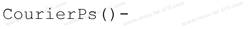 CourierPs(普通)字体转换