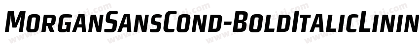 MorganSansCond-BoldItalicLining字体转换