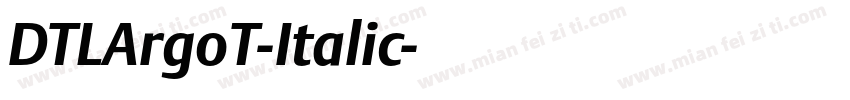 DTLArgoT-Italic字体转换