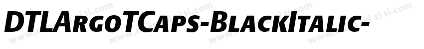 DTLArgoTCaps-BlackItalic字体转换