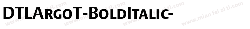 DTLArgoT-BoldItalic字体转换