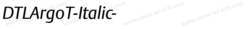 DTLArgoT-Italic字体转换