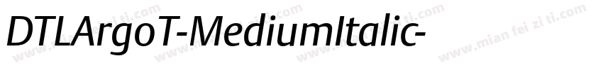 DTLArgoT-MediumItalic字体转换