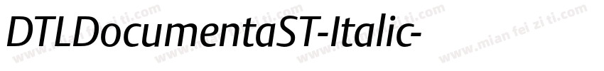 DTLDocumentaST-Italic字体转换