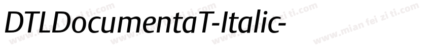 DTLDocumentaT-Italic字体转换