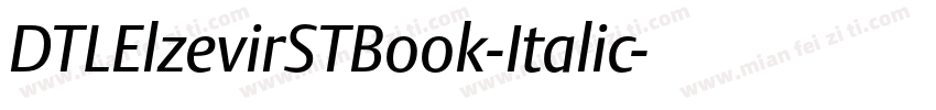 DTLElzevirSTBook-Italic字体转换